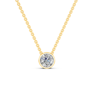 Collier Solitaire Élégant et Luxueux en Or Massif 14K pour Femme, Diamant de Laboratoire 0,3 Ct Pureté VS, Anniversaire de Mariage - Product Image 1