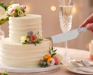 Handmade Cake Server Set Stainless Steel Silverware Cake <b>Tools</b> Ideal for Kitchenware Parties Weddings and Anniversaries - Product Image 6