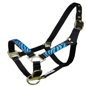 Productos equinos de nailon para caballos, Halters con juego de cuerda de plomo, equipo ecuestre de alta calidad, collares para cabeza de montar a caballo, venta al por mayor - Product Image 1