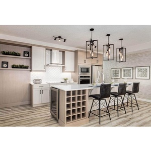 OEM Minimalist Custom CANA Canopy Hood Wholesale Clean White Base Units And Fluted Kitchen Cabinet For Apartments - Product Image 4