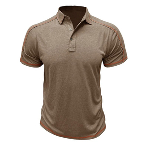 Camiseta de Verano para Hombre, Estilo Casual Deportivo, Manga Larga, Transpirable, de Secado Rápido, con Cuello Redondo, Tejida, Estampada, Talla Grande - Product Image 2