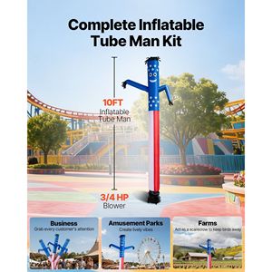 Inflable Publicitario de 10 pies de Altura, Tubo Inflable Danzante con Movimiento Ondulante, 3/4 HP, IPX3 Impermeable - Product Image 2