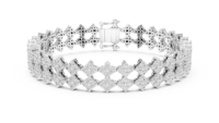 Pulsera de tenis de plata de ley 925 con circonitas de corte redondo, joyería nupcial de lujo para mujer