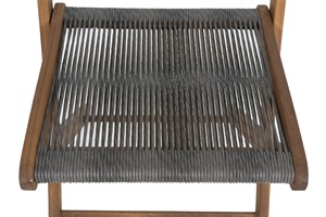 Silla plegable con marco de madera maciza, cuerda de eucalipto tejida a mano, diseño moderno que ahorra espacio para Patio, jardín, comedor, muebles de exterior - Product Image 5