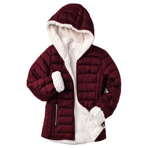 Men's Trending Winter Outdoor High Street Style Quilted <b>Fleece</b> Puffer <b>Jacket</b> Sherpa <b>Lined</b> Waterproof Trending Style - Product Image 2