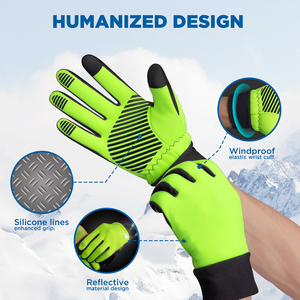 ถุงมือขี่จักรยานน้ำหนักเบา กันลื่น ระบายอากาศได้ดี วัสดุสวมใส่สบาย เหมาะสำหรับทุกเพศ ใช้สำหรับเดินป่า วิ่ง และเล่นกีฬากลางแจ้ง - Product Image 4