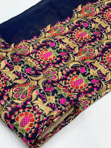 Tela de encaje bordada con patrón cuadrado al por mayor, material de malla con lentejuelas de colores para vestidos de fiesta y moda nupcial - Product Image 2