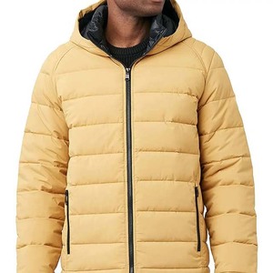 Unisex Casual Fancy Splicing Contrast Color Puffer <b>Jacket</b> Loose Fit Zipper Stand Collar Hooded 100% Nylon Outdoor - Product Image 6