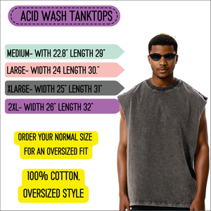 เสื้อกล้ามทรงโอเวอร์ไซส์ ล้างสีแบบแอซิดวอช สำหรับฤดูร้อน ผู้หญิง ผู้ชาย ไซส์พลัส ผ้าโพลีเอสเตอร์/คอตตอน ถักทอ แห้งเร็ว ระบายอากาศดี แบบไม่มีแขน - Product Image 6