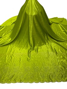 Tissu de Mariage Somalien Dirac Gougra en Satin 100% Soie Léger Tissé 60GSM Écologique Motif Floral Haute Qualité pour Literie - Product Image 3
