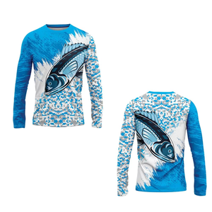 Chemises de pêche pour hommes, personnalisées par sublimation, protection UV, manches longues, respirantes, de haute qualité, confortables et durables - Product Image 3