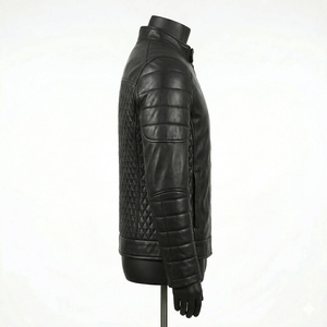 Nouvelle conception de veste en cuir pour homme, couleur personnalisée, streetwear, veste en cuir pour homme avec fermeture éclair intégrale et manteaux - Product Image 3