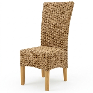 New Modern Minimalist Woven Seagrass <b>Dining</b> <b>Chair</b> Teak Wood Kitchen Room <b>Chairs</b> Luxury Seating Living Room Accent <b>Chair</b> Box - Product Image 1
