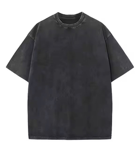 T-shirt Homme Délavé à l'Acide Écologique Streetwear 100% Coton Coupe Oversize Grandes Tailles Logo Personnalisé Vintage Vente en Gros - Product Image 1