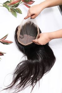 Prensa de cabello de integración de doble trama de la marca Premium, con el cabello humano Remy brasileño más natural, hecha de red de pesca y encaje. - Product Image 3
