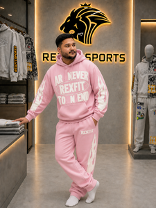Unisex Streetwear Zipper <b>Hooded</b> <b>Fleece</b> Tracksuit Regular Fit 100% Cotton Hoodie Sweatpants Set Casual Two Piece Eco-Friendly - Product Image 3