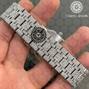 Montre de luxe pour homme Charm, boîtier de 40 mm, mouvement mécanique analogique, bracelet en acier inoxydable serti de diamants, cadran en verre lumineux, automatique - Product Image 5