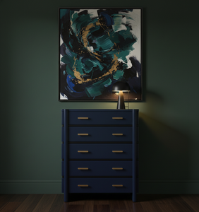 <b>5</b>-drawer Modern Eco-Friendly Chest Mango Wood Bed <b>Frame</b> Bedroom Indoor Home Furniture Handcrafted OEM ODM Factory Direct Custom - Product Image 4