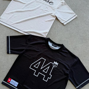 Camiseta Deportiva de Malla para Hombre, Estilo Vintage, Doble Capa, con Estampado Retro de Fútbol y Baloncesto, Corte Cuadrado - Product Image 4