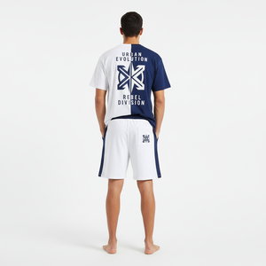 ชุดเซ็ตเสื้อยืดและกางเกงขาสั้นลำลองสไตล์สตรีทแวร์ผ้าฝ้ายสำหรับออกกำลังกาย 2 ชิ้น สำหรับผู้ชาย - Product Image 2