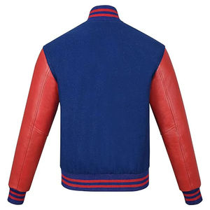 Veste de sport décontractée pour homme en toile avec logo personnalisé, manches en simili cuir, fermeture éclair, séchage rapide, design réversible, à capuche - Product Image 3