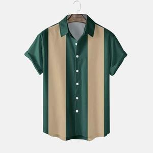 <b>Men's</b> Summer Printed <b>Beach</b> Hawaiian <b>Shirt</b> Single Breasted Casual Short Sleeve Breathable Resort Wear - Product Image 2