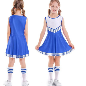 Costume de cheerleading personnalisé à vendre en ligne, uniforme de cheerleader sans manches, impression d'uniformes de cheerleading - Product Image 6