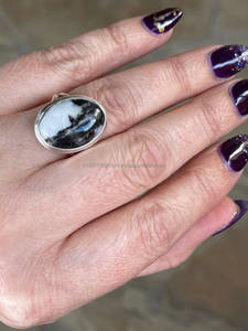 Plata de Ley 925, anillo de jaspe de cebra negra, anillo de piedras preciosas de jaspe, anillo de lujo, anillo hermoso, anillo de mujer - Product Image 4