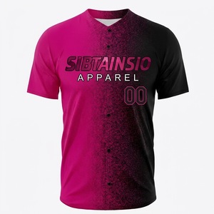 Embroidery Youth Stitched v Neck Sublimation Wholesale Blank Men's Custom Mesh Plain Baseball Jersey Uniform <b>Shirts</b> - Product Image 5