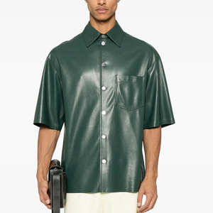 Camisa de Cuero Genuino Ecológica de Moda para Hombre 2026, Disponible en Todas las Tallas al Precio Más Bajo - Product Image 1