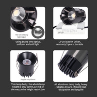 Spot LED encastré minimaliste à bordure ultra-fine 5W 7W 10W 12W, Ra98, CRI élevé, en aluminium