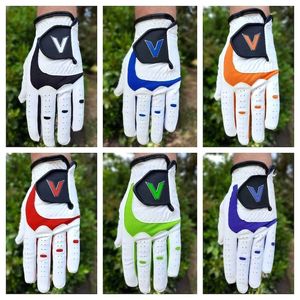 Gants de golf professionnels pour hommes, respirants, en cuir véritable, antidérapants, avec sangle de poignet réglable, accessoires de golf pour l'extérieur - Product Image 4