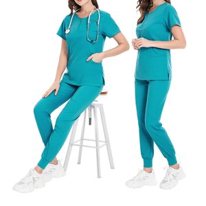 Nuevo Conjunto de Uniformes Médicos Quirúrgicos para Hospital: Blusas de Manga Corta y Pantalones para Mujer y Hombre, Ideal para Veterinarios y Doctores, Kit de Ropa de Trabajo Médica - Product Image 5