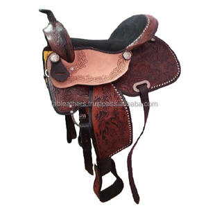 Selle de cheval en cuir véritable faite à la main pour le plaisir de l'équitation Racing pour adultes disponible au prix de gros en vrac - Product Image 2