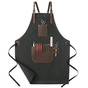 Delantal de Trabajo Unisex de Cuero Genuino, Transpirable, de Secado Rápido, con Bolsillos para Herramientas, a Prueba de Polvo, para Profesionales, Artesanos, Taller, Uso Profesional - Product Image 3