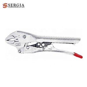 Alicates de bloqueo automático de mandíbula curvada, mandíbula recta, aguja, nariz, 6, 7 y 10 pulgadas, Taiwán - Product Image 1