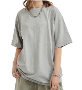Camiseta de Lona para Mujer, Oversize, Hombros Caídos, Cuello Redondo, Diseño de Logotipo Personalizado de Alta Calidad, Manga Corta, Secado Rápido - Product Image 1