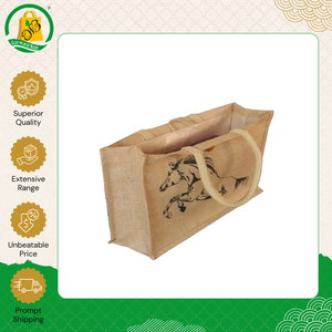 Vente exclusive de sacs cabas pour femmes en jute haut de gamme avec sangle en coton imprimé tendance et poignée rembourrée pour un usage quotidien - Product Image 3