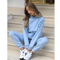 Pull épais de haute qualité, confortable, coupe régulière, surdimensionné, avec poignets côtelés extensibles, pour femme, couleur unie, style urbain, 100% coton