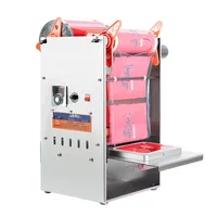 Machine de scellage semi-automatique pour barquettes, scelleuse thermique pour contenants de repas préparés, barquettes en plastique pour tofu, machine d'emballage pour viande cuite au four