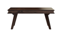 Table de salle à manger rectangulaire Bruna de style rustique moderne faite à la main en bois de noyer du Vietnam pour la salle à manger