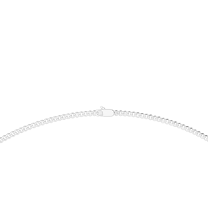 Chaîne cubaine unisexe en or blanc 18 carats plaqué rhodium, style italien Golden Whisper, abordable, pour fêtes, mariages, cadeaux ou usage quotidien - Product Image 4