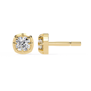 Boucles d'oreilles de luxe en or 14 carats avec diamants de laboratoire taille coussin E VS 1 carat chacun, certifiés IGI, idéales pour cadeau, fête et anniversaire - Product Image 4