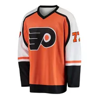 Maillot de hockey sur glace pour homme, manches trois quarts, bleu et jaune, sublimé, anti-humidité, col rond, coupe classique, adulte, polyester