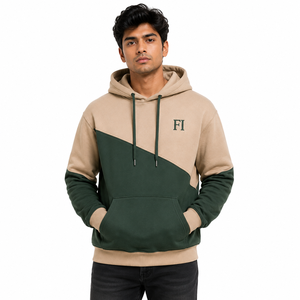 Sudadera con capucha extragrande de algodón 100% de alto gramaje para hombre, estilo casual, con puños de felpa acanalados, para invierno, estilo urbano, al por mayor, EE. UU. - Product Image 1