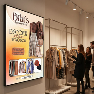 Boîte à lumière LED en verre trempé ultra-mince avec cadre en aluminium pour publicité et marketing en extérieur, directement de l'usine - Product Image 1