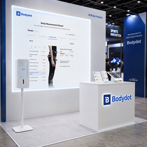 เครื่องวิเคราะห์ท่าทาง AI สำหรับฟิตเนสเชิงพาณิชย์ Bodydot BDF1000 ระบบตรวจสุขภาพร่างกายแบบเต็มรูปแบบ โครงอะลูมิเนียมอัลลอยด์แบบไม่พับได้ สำหรับกอล์ฟ - Product Image 1