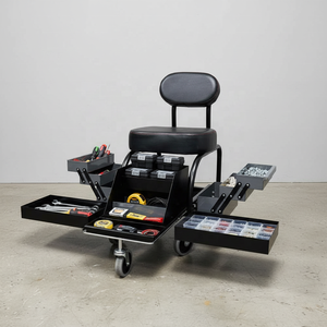 Siège de magasin professionnel ITA Tools avec plateaux latéraux extensibles, capacité de charge de 227 kg (500 lb) pour utilisation manuelle - Product Image 1