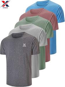 <b>V</b> <b>Neck</b> <b>Men</b> Solid <b>T</b> <b>Shirts</b> Contrast Trim 100% Polyester Casual Style Quick Dry Fabric 240g Heat-Transfer Printing OEM Custom Logo - Product Image 4