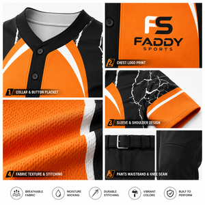 Custom Sublimated Baseball Uniform Full <b>Button</b> Team Sportswear Men Breathable Quick Dry Baseball Jersey with Pants Wholesale - Product Image 4